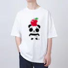 イラスト MONYAAT の両面印刷 ズレぱんだちゃんのリンゴ食べたの誰？　 Oversized T-Shirt