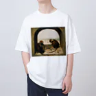 世界美術商店の二匹の猿 / Two Monkeys Oversized T-Shirt