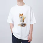 News US Suzuri Storeの柴犬アート 其の壱 オーバーサイズTシャツ