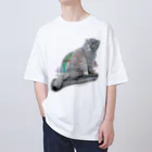 NASU_anikinshopのマヌルネコ 見返りボル Oversized T-Shirt