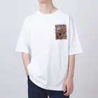 米農家の絵描きのガラス玉たち Oversized T-Shirt