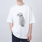 うしろまるのシュナウザーの後ろ姿 Oversized T-Shirt