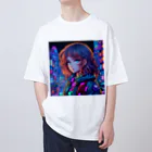 aokitaのAI art girl -pixel art- Oversized T-Shirt