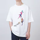 jamfish_goodiesのCOLORトカゲFAMILY Oversized T-Shirt