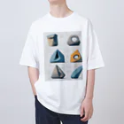 aokitaのストーンアートデザイン Oversized T-Shirt