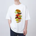 日下田のフォーリングハンバーガー オーバーサイズTシャツ