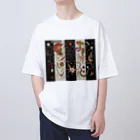 世界美術商店の縞 / Striped Oversized T-Shirt