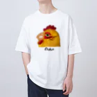 とっしー 噂音トシの鶏 Chikin テキストロゴ有 Oversized T-Shirt