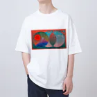 りかキャプテンのマジカル・クリエイティブの浮世絵 富士 Oversized T-Shirt