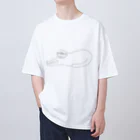 ブリティッシュショートヘアのハロルド公のハロルド公　適当なうでのばし　黒い線 オーバーサイズTシャツ