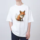みゆみん@YouTuber ／M|Little Kit Foxの初代 狐兵衛 (獣人化前) Tシャツ オーバーサイズTシャツ