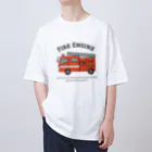 n0k0の消防車 オーバーサイズTシャツ