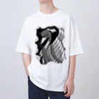 greetenの不死鳥アート　モノクロ Oversized T-Shirt