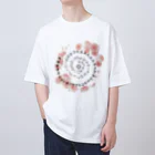 COCONUTchanのカタカムナ渦巻き第5首第6首お花デザイン Oversized T-Shirt