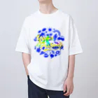 川上牧場のヤマフェスステッカー（青） オーバーサイズTシャツ