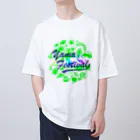 川上牧場のヤマフェスステッカー（緑色） オーバーサイズTシャツ