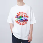 川上牧場のヤマフェスステッカー（赤色） Oversized T-Shirt