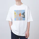 saji_equal_spoonのサーモン オーバーサイズTシャツ