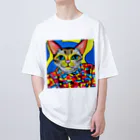 miehayashi1984のファンキーcat Oversized T-Shirt