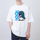 こへだの青い鳥を惜しむペンギン オーバーサイズTシャツ