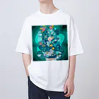 shirakamihakushiのピーコックグリーン Oversized T-Shirt