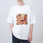 がみみしょつぷのピザを食べるデブ オーバーサイズTシャツ