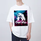 Gorizly OfficialのGorizly_ロゴ #002(White) オーバーサイズTシャツ