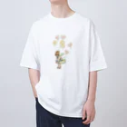 Shinanin 天使のイラストグッズの風船と天使 オーバーサイズTシャツ