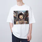 streetsnapの可愛いタトゥーだらけの女性、片面プリントTシャツ、期間限定 Oversized T-Shirt