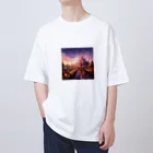 𝐒𝐚𝐤𝐢のショップの夕暮れのお城 Oversized T-Shirt