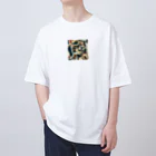 blue_springのピカソ風迷彩 Oversized T-Shirt