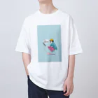 ちりげむしのCAPandKABUTOGANI Oversized T-Shirt