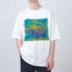 onmycolorの楽描き店のはこぷく代さん オーバーサイズTシャツ