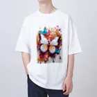 ちょもらんまのColorful butterflies オーバーサイズTシャツ