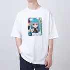 chicodeza by suzuriのピースガール オーバーサイズTシャツ