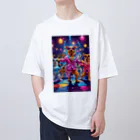 jrjrjrのドッグ・ダンシング・ディスコ オーバーサイズTシャツ