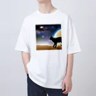 genki-cyatoの火星猫 オーバーサイズTシャツ