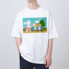 アプリコワークスのくまちゃん・みんなでお散歩 Oversized T-Shirt