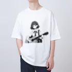 らいくん♢おしゃれ好き♢のギターを弾く女の子 オーバーサイズTシャツ