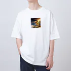 わなかりゅうのわんこ金龍　駆け抜け龍 Oversized T-Shirt