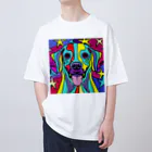 nakagawa-kikakuの奇抜なアート風の可愛い犬のグッズ Oversized T-Shirt