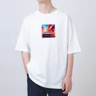 enjoy-itemsの赤いアメ車 Oversized T-Shirt