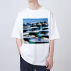 クリエイティブキャンパスマンの海への大冒険 Oversized T-Shirt