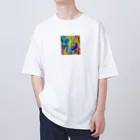 Takumitrustの虹色のバタフライフィッシュ オーバーサイズTシャツ