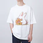 🌸hanausa🐰のうさぎとドーナツ２ オーバーサイズTシャツ