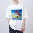 HANIの犬 サーフィンデザイン Oversized T-Shirt