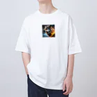 GOLAEの炎を纏う狼 Oversized T-Shirt