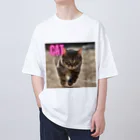 TAIYO 猫好きのピンクロゴCAT 狩猟風 オーバーサイズTシャツ