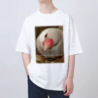 buncho_osaka dot-kitchenの文鳥カフェスタッフTシャツ/ちまき Oversized T-Shirt