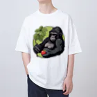 Sticker-Jrのゴリラ「gorugo」の日常 オーバーサイズTシャツ